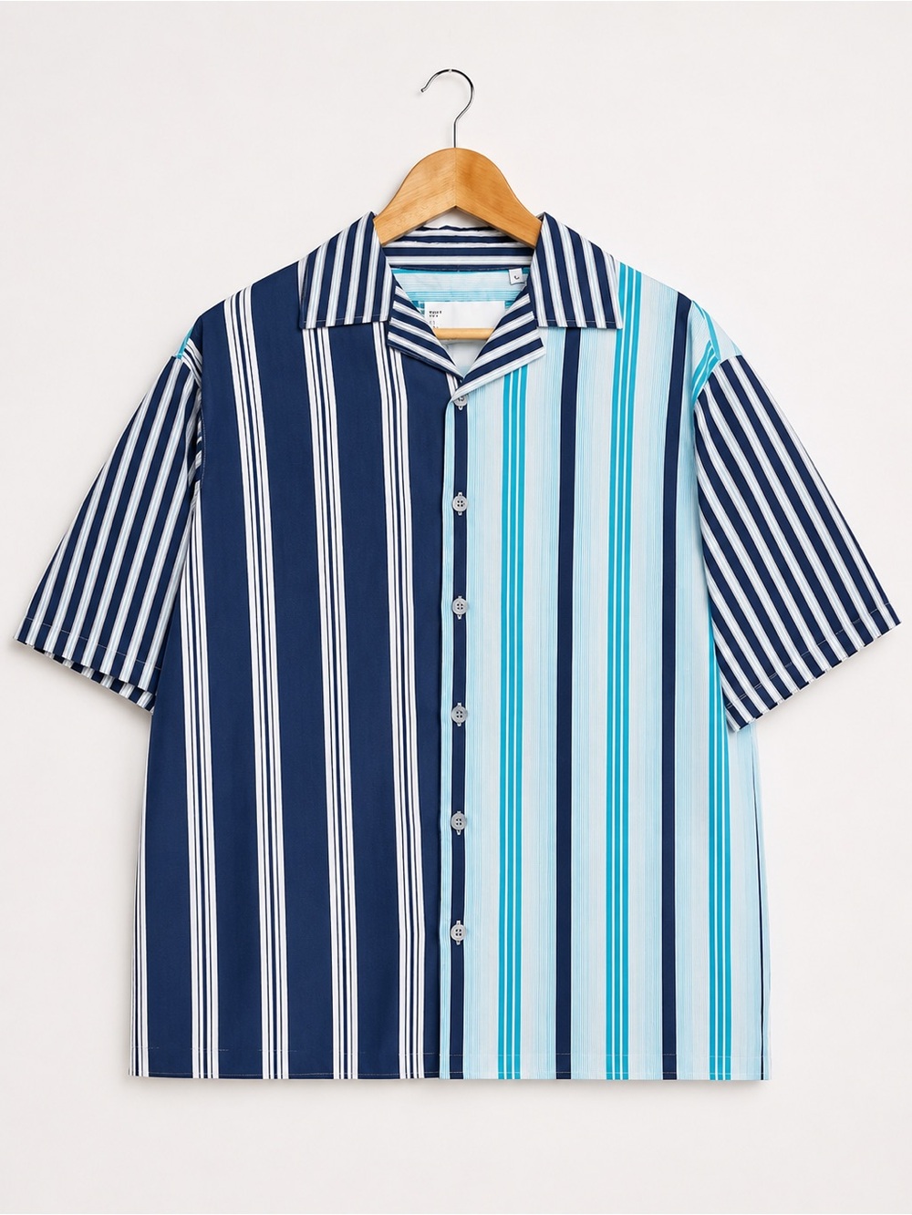 Keep cool with this Neil Barrett Milano Boxy Striped Camp Collar Shirt L
